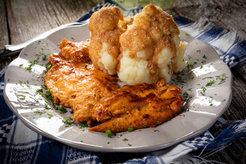 Fried chicken breast.