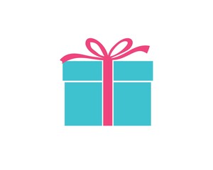 blue gift box vector