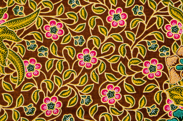 The beautiful of art Batik textile pattern that become.