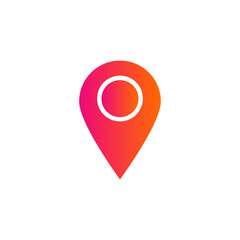 Location pointer isolated icon, gradient design style minimal vector