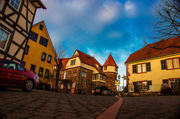 quiet street of the old German city