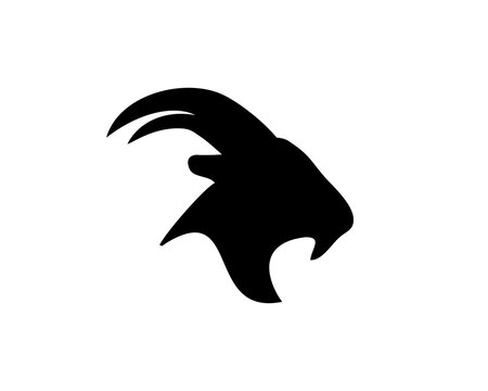 goat head silhouette vector