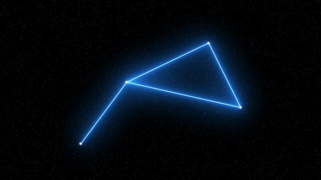 Antlia - Animated zodiac constellation and horoscope symbol with starfield space background