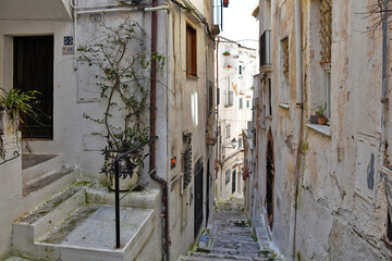 Fototapeta na wymiar An alley in Sperlonga, an old town in the Lazio region, Italy.