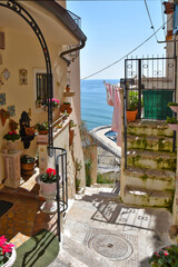 An alley in Sperlonga, an old town in the Lazio region, Italy.
