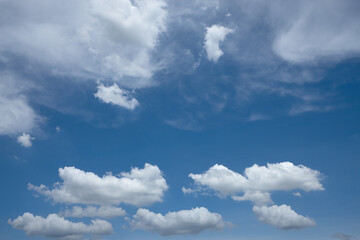 Beautiful blue sky and clouds background