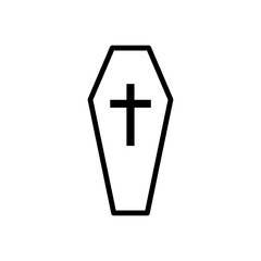 Obraz premium Coffin icon vector