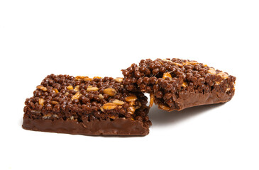 cereal chocolate bar isolated