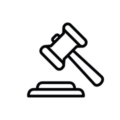 Judgement line flat vector icon for mobile application, button and website design. Illustration isolated on white background. EPS 10 design, logo, app, infographic.