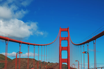 Famous San Francisco's Golden Gate bridge.