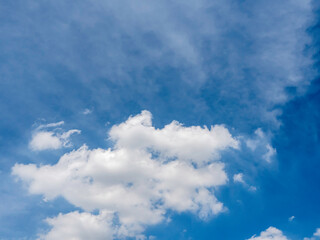 The sky is bright with blue sky and see beautiful clouds work as a background.
