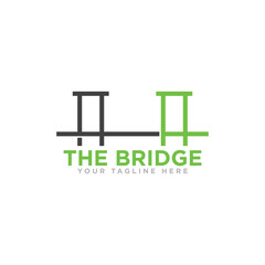 Bridge Construction Logo Icon Design Vector