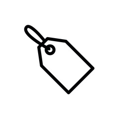 Pricetag line flat vector icon for mobile application, button and website design. Illustration isolated on white background. EPS 10 design, logo, app, infographic.