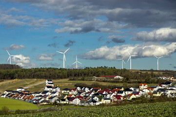 top view of the old german city