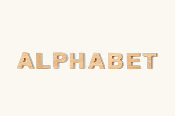 wooden text alphabet