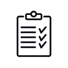 Survey line flat vector icon for mobile application, button and website design. Illustration isolated on white background. EPS 10 design, logo, app, infographic.