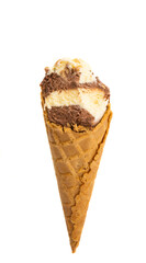 ice cream in a waffle cup