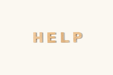 wooden text help