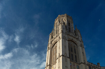 Bristol, United Kingdom, 21st February 2019, Wills Memorial Building Tower at the University of...