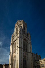 Bristol, United Kingdom, 21st February 2019, Wills Memorial Building Tower at the University of...
