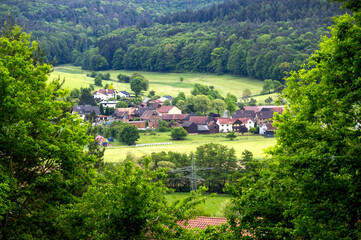 top view of the old german city