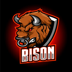 Bison Esport Mascot Logo Design