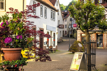 quiet and deserted streets of the old German city