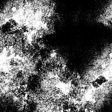 Grunge black and white. Monochrome texture of the old surface. Pattern of chips, scratches, cracks, dirt, wear. Vintage old surface