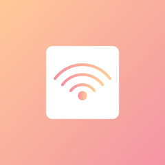Wifi pink background. Gradient colorful wireless and wifi icon. Free Wifi zone background. Vector Illustration.