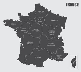France regions map