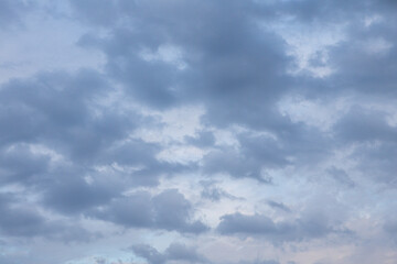 beautiful clouds on a blue sky. Natural background and texture