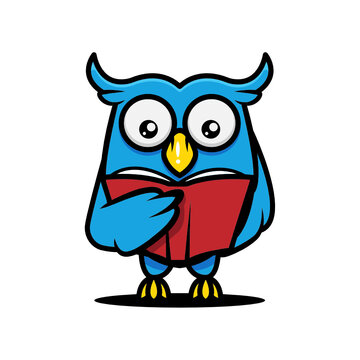 Cute owl mascot design, education related