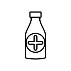 alcohol bottle icon, line style
