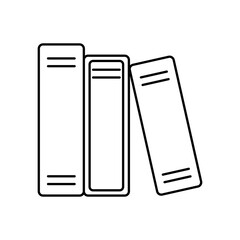 books silhouette style icon design, Education literature and read theme Vector illustration
