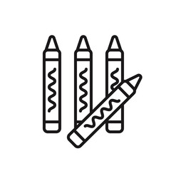 Crayon icon. Trendy modern flat linear vector