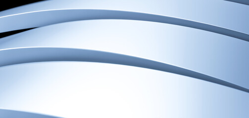 Aluminum abstract silver metal background. Metal design. Steel texture. Geometric waves background. Shinny metal. Futuristic 3d rendering illustration.