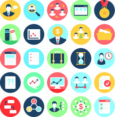 
Project Management Colored Vector Icons 4
