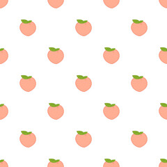 Peach Patterns Seamless. Peach concept illustration. Cute peach style. Illustration vector.