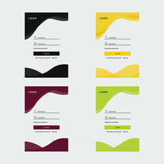 Design Form Login Modern, Simple App Login, Vector Eps 10.