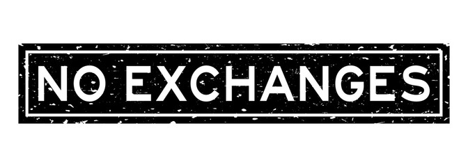 Fototapeta premium Grunge black no exchanges word square rubber seal stamp on white background