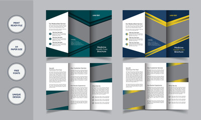 Health Care Trifold Brochure Design For Hospital