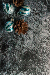christmas decoration on a wooden background