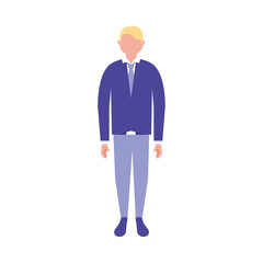 Isolated avatar man with necktie vector design