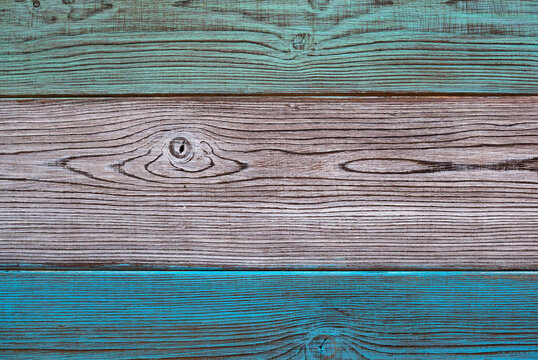 Background texture of an aged wooden surface. Vintage frame, free space