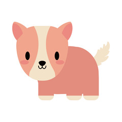 Obraz na płótnie Canvas cute guinea pig baby kawaii, flat style icon