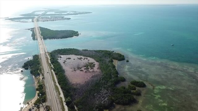 Road over the Florida Keys south of Miami