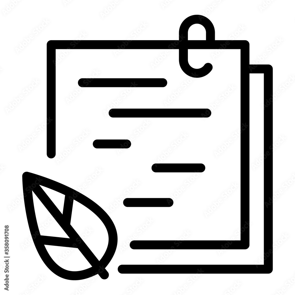 Poster science files icon. outline science files vector icon for web design isolated on white background
