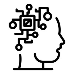 Human innovationicon. Outline human innovation vector icon for web design isolated on white background