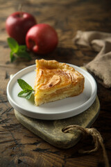 Traditional homemade apple pie