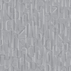Seamless background with letters. Charcoal street-art style.